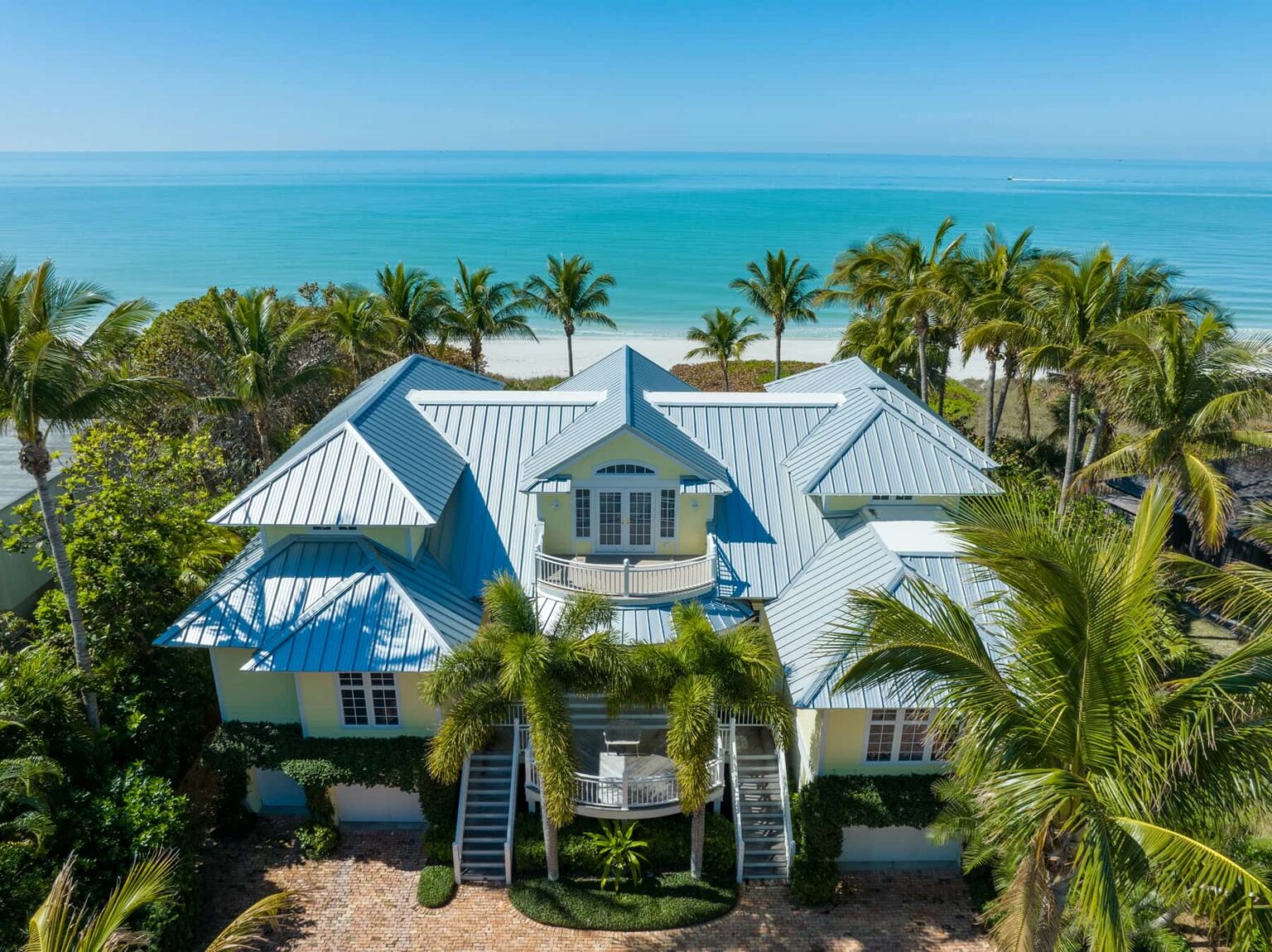 Boca Grande Home with Standing Seam Metal Roof